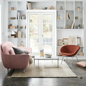 Fritz Hansen Cashmere Throw with Favn Sofa and Pot Chair