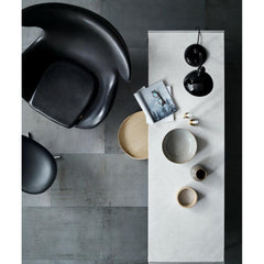 Fritz Hansen Egg Chair by Arne Jacobsen in Black Leather Top View