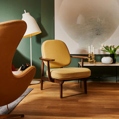 Fritz Hansen Fred Lounge Chair in situ with Leather Egg Chair