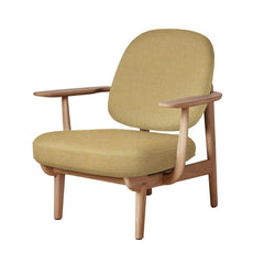 Fritz Hansen Fred Lounge Chair Christianshavn 1110 Yellow with Oak Frame
