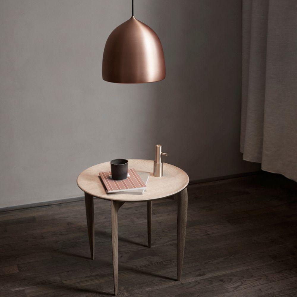 Fritz Hansen Gam Fratesi Suspence Pendant Copper styled with Tray Table
