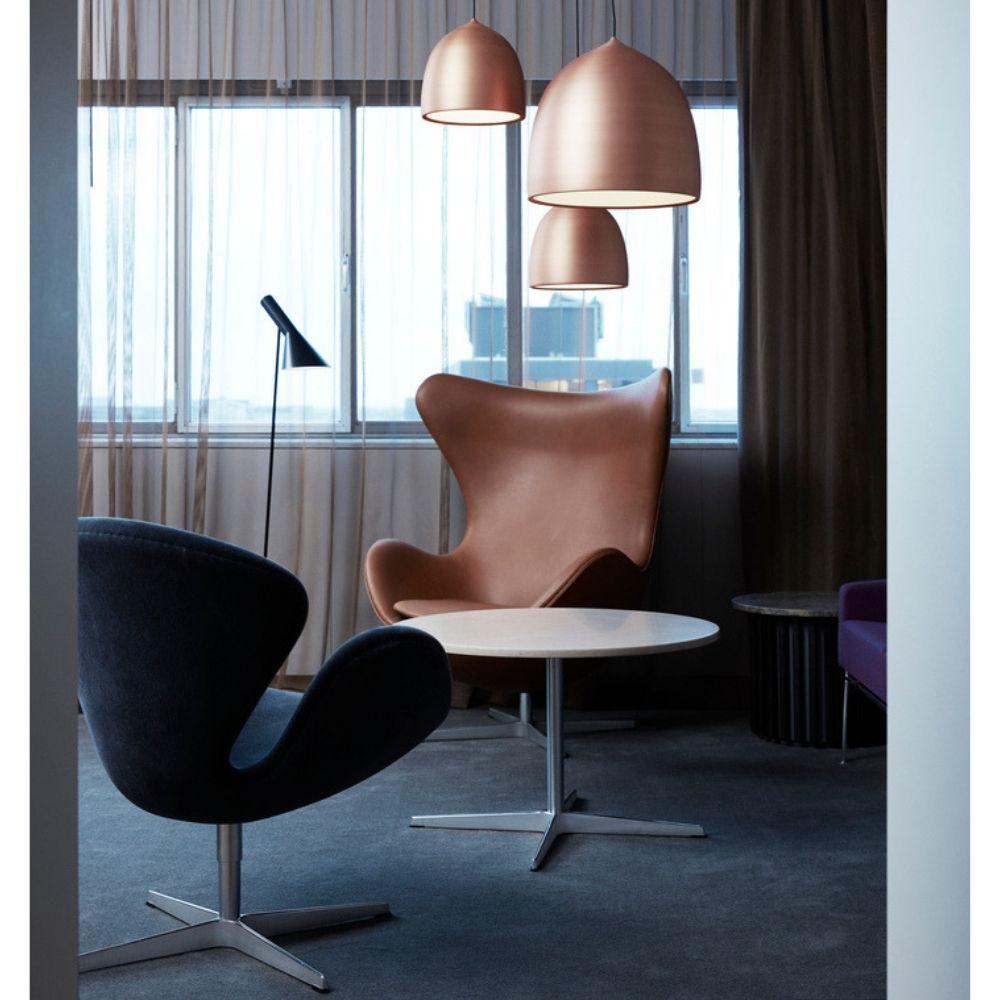 Fritz Hansen Gam Fratesi Suspence Pendants Copper in SAS Royal Copenhagen Hotel with Swan and Egg Chairs