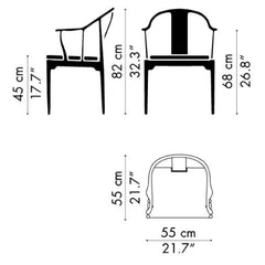 Fritz Hansen Hans Wegner China Chair Dimensions Model 4283