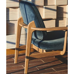 Fritz Hansen Jaime Hayon JH97 Lounge Chair Velvet Oak Detail