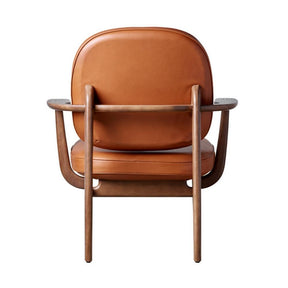 Fritz Hansen JH97 Lounge Chair Elegance Walnut Leather Back