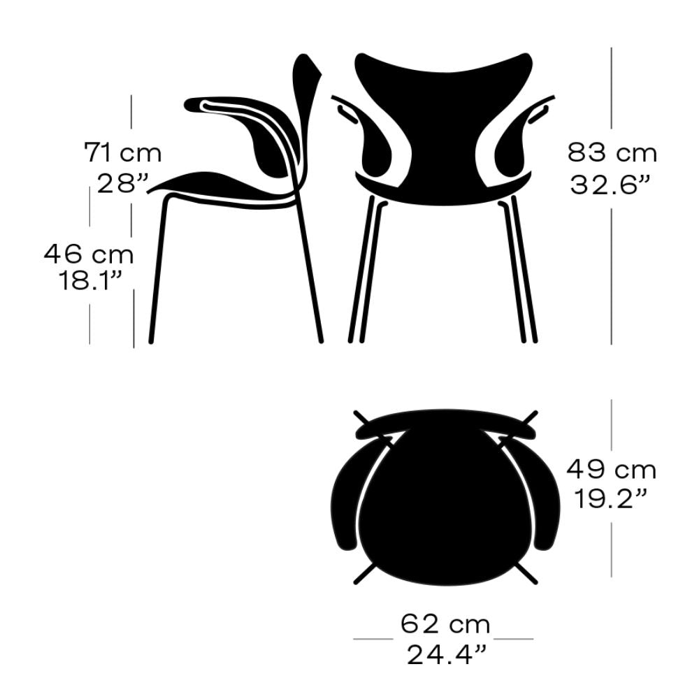 Fritz Hansen Lily Chair 3208 Dimensions