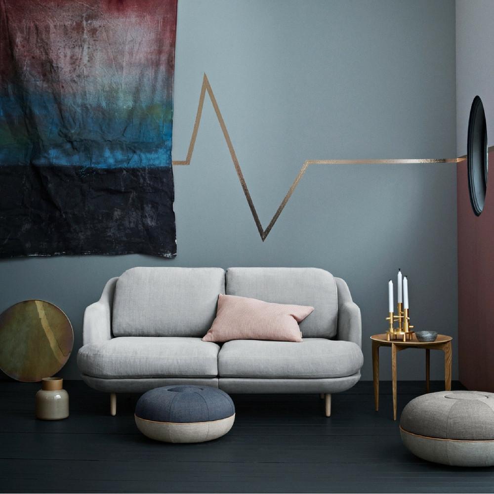 Fritz Hansen Lune Sofa by Jaime Hayon 2 Seat Designer Selection Eucalyptus in Room
