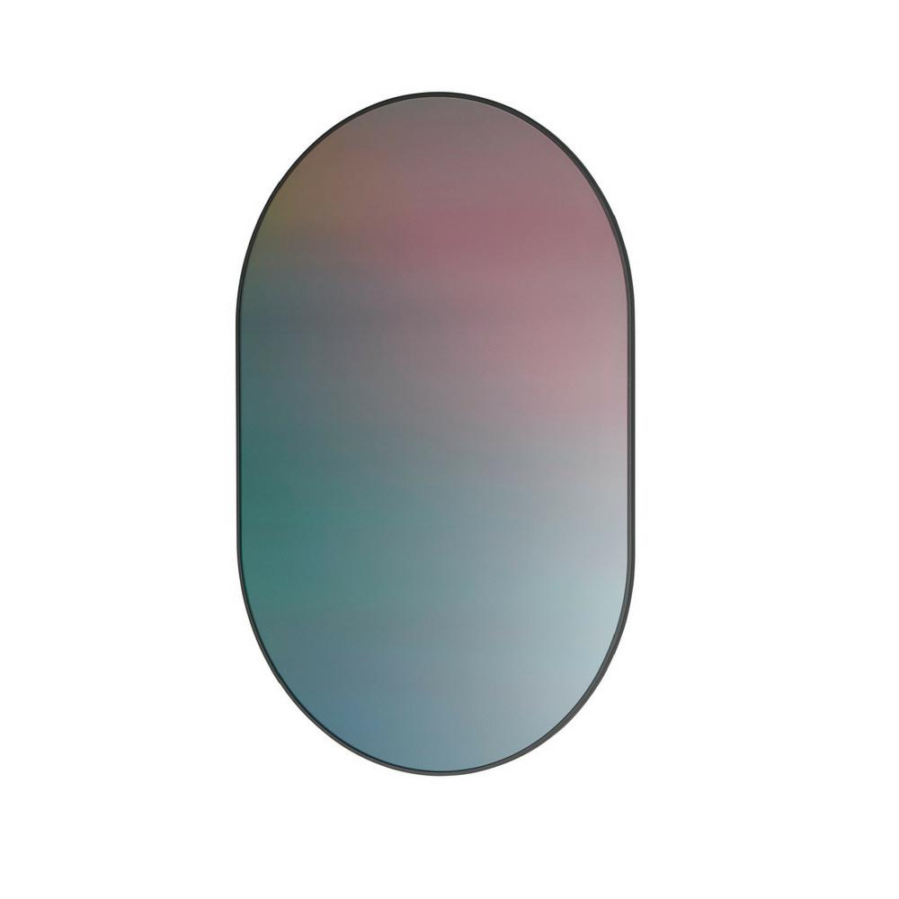 Fritz Hansen Mirror by Studio Roso Oval in hand-painted Ocean reflective Aquarelle Graphics