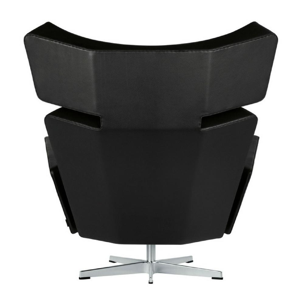Fritz Hansen Oksen Chair by Arne Jacobsen in Black Leather Back