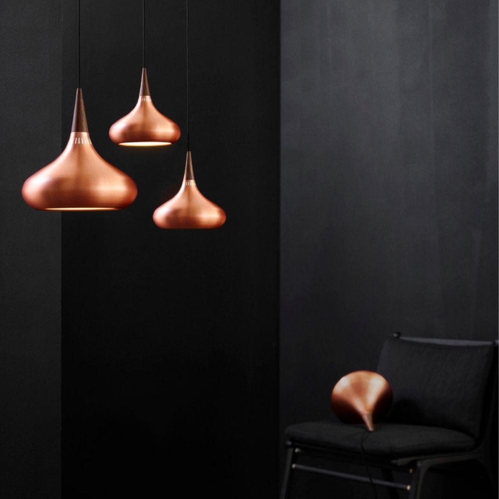 Fritz Hansen Copper Orient Pendant Lights in black Nordic kitchen
