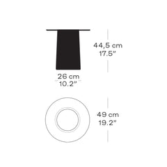 Fritz Hansen Stub Side Table Dimensions