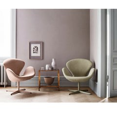 Fritz Hansen Swan Chairs Rose and Grass in Room