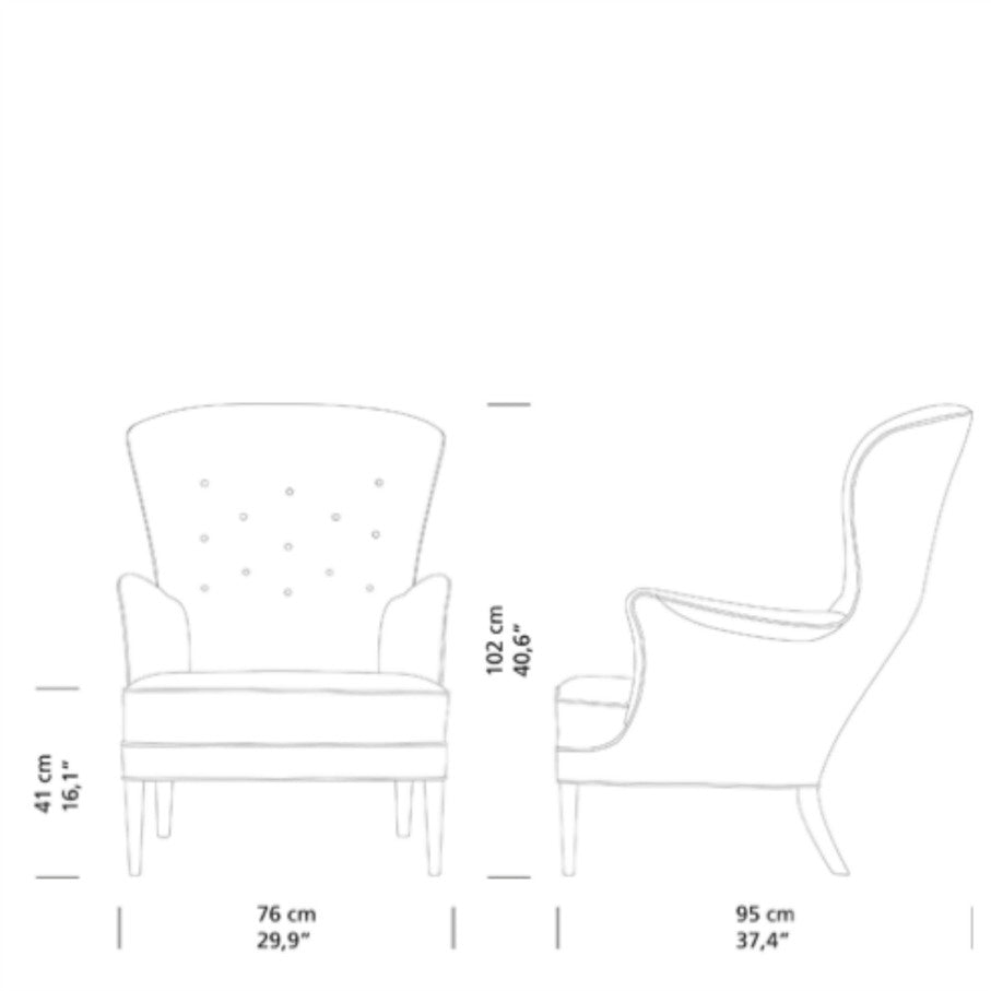 Frits Henningsen Heritage Chair FH419 Architectural Drawings Carl Hansen & Son