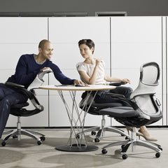 Generation by Knoll Office Chairs in Conference Room with Noguchi Cyclone Table