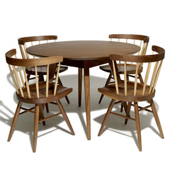 Knoll Jens Risom Dining Table with Nakashima Straight Chairs