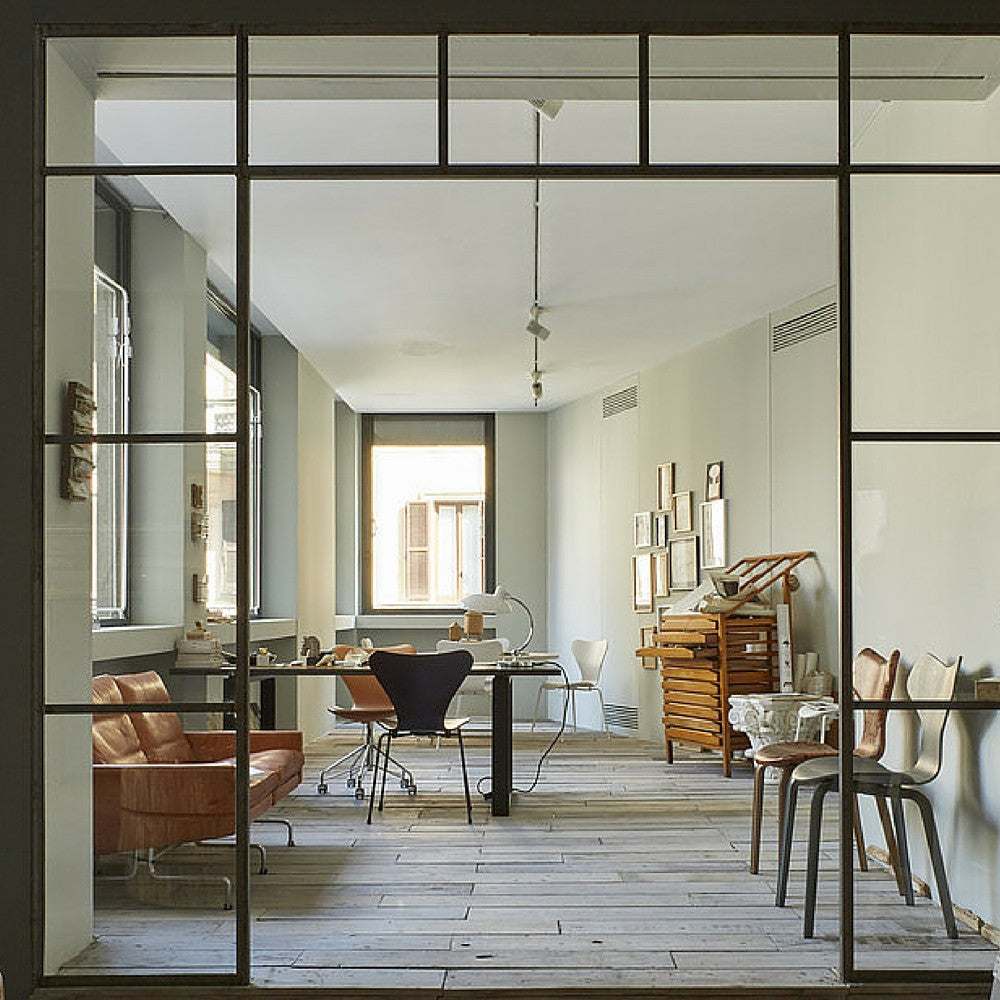 Grand Prix Chairs in Home Office Arne Jacobsen Fritz Hansen