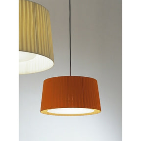 Santa & Cole GT6 Suspension Lamps with Terracotta and Natural Ribbon Shades