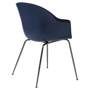 GUBI Bat Dining Chair Black Chrome Legs Blueberry Pilot 792 Kvadrat Upholstery GamFratesi