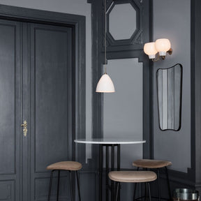 GUBI F.A.33 Wall Mirror in Cafe with Bestlite Pendant