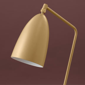 GUBI Grasshopper Floor Lamp by Greta Grossman Olive Brown Detail