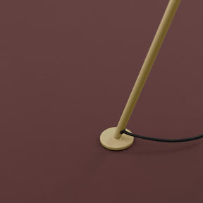 GUBI Grasshopper Floor Lamp by Greta Grossman Olive Brown Leg Detail