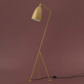 GUBI Grasshopper Floor Lamp by Greta Grossman Olive Brown Styled