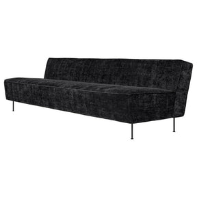 GUBI Greta Grossman Modern Line Sofa Dark Grey with Black Legs