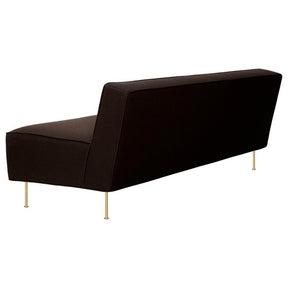GUBI Greta Grossman Modern Line Sofa Plum Velvet with Brass Legs Back