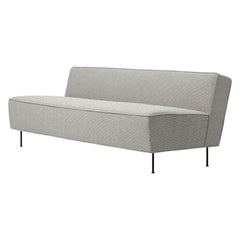 GUBI Greta Grossman Modern Line Sofa Light Grey with Black Legs