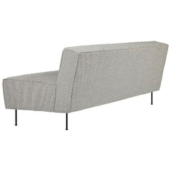 GUBI Greta Grossman Modern Line Sofa Light Grey with Black Legs Back