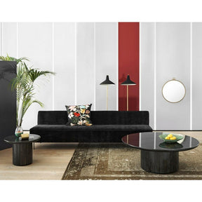 GUBI Modern Line Sofa by Greta Grossman in Room with Randaccio Mirror