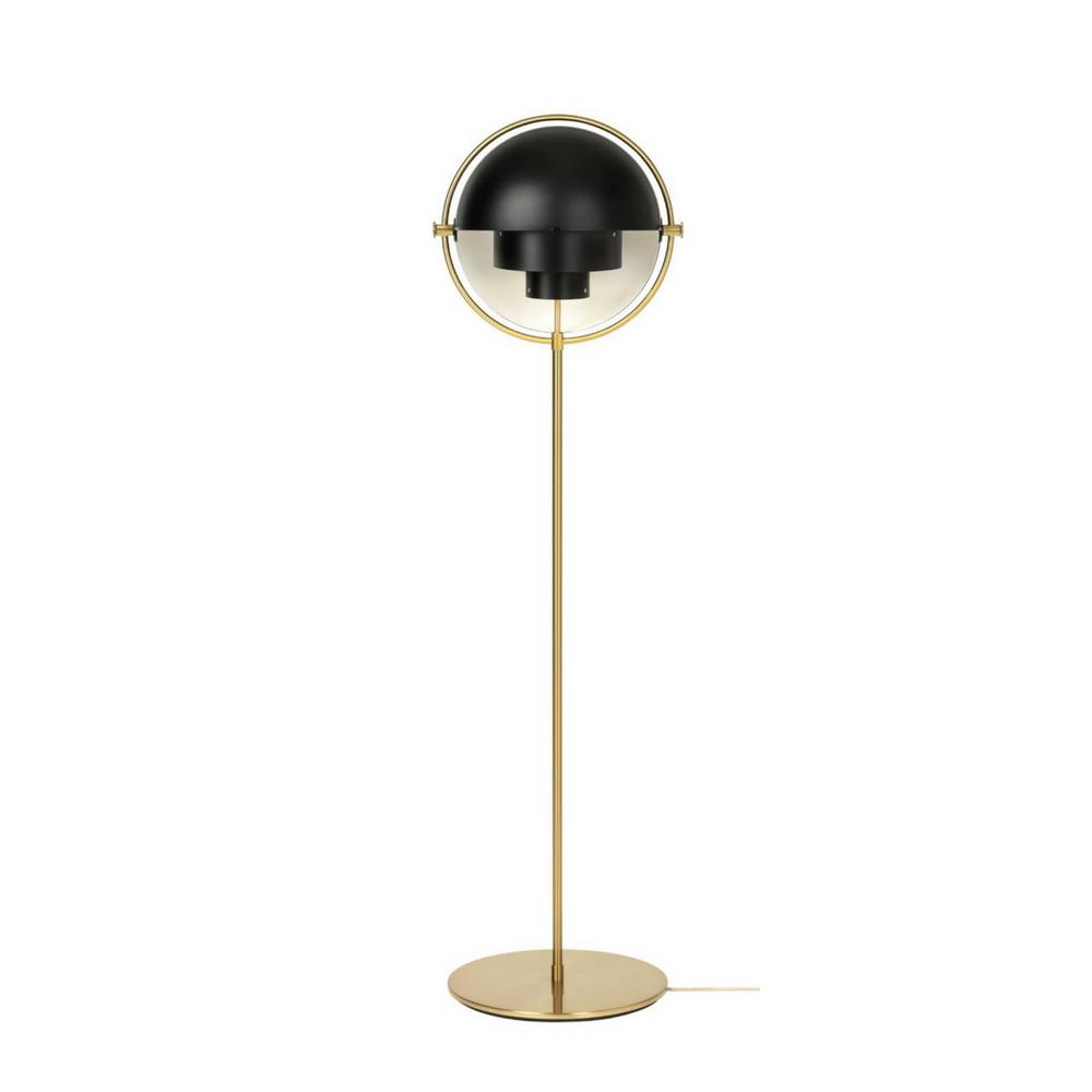 GUBI Multi Lite Floor Lamp Black and Brass