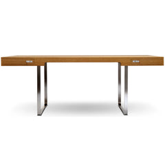 Wegner CH110 Desk in Oak with Stainless Steel Base by Carl Hansen and Son