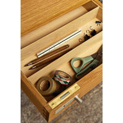 Wegner CH110 Desk Divided Drawer Detail