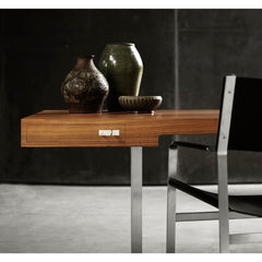 Hans Wegner CH110 Desk in room with vases Carl Hansen & Son