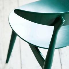 Carl Hansen and Son Wegner CH33 Dining Chair Green Lacquer Top Detail