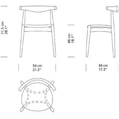 Hans Wegner Elbow Chair CH20 Dimensions Carl Hansen & Son