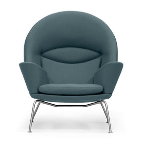 Hans Wegner Oculus Chair CH468 Teal Wool Carl Hansen & Son