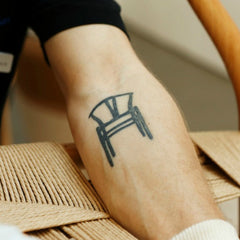 Wegner Wishbone Chair Tattoo on Master Weaver Benny Larsen