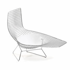 Harry Bertoia Asymmetric Chaise White Cushion Knoll