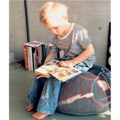 Hella Jongerius Bovist Floor Pillow Ottoman Pottery with Little Girl Reading Vitra