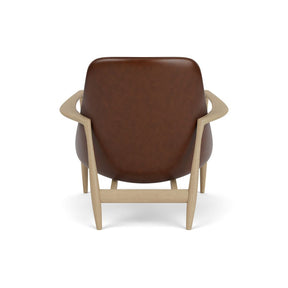 Icons by Menu Elizabeth Lounge Chair with Oak Shell and Dakar 0329 Leather by Ib Kofod-Larsen