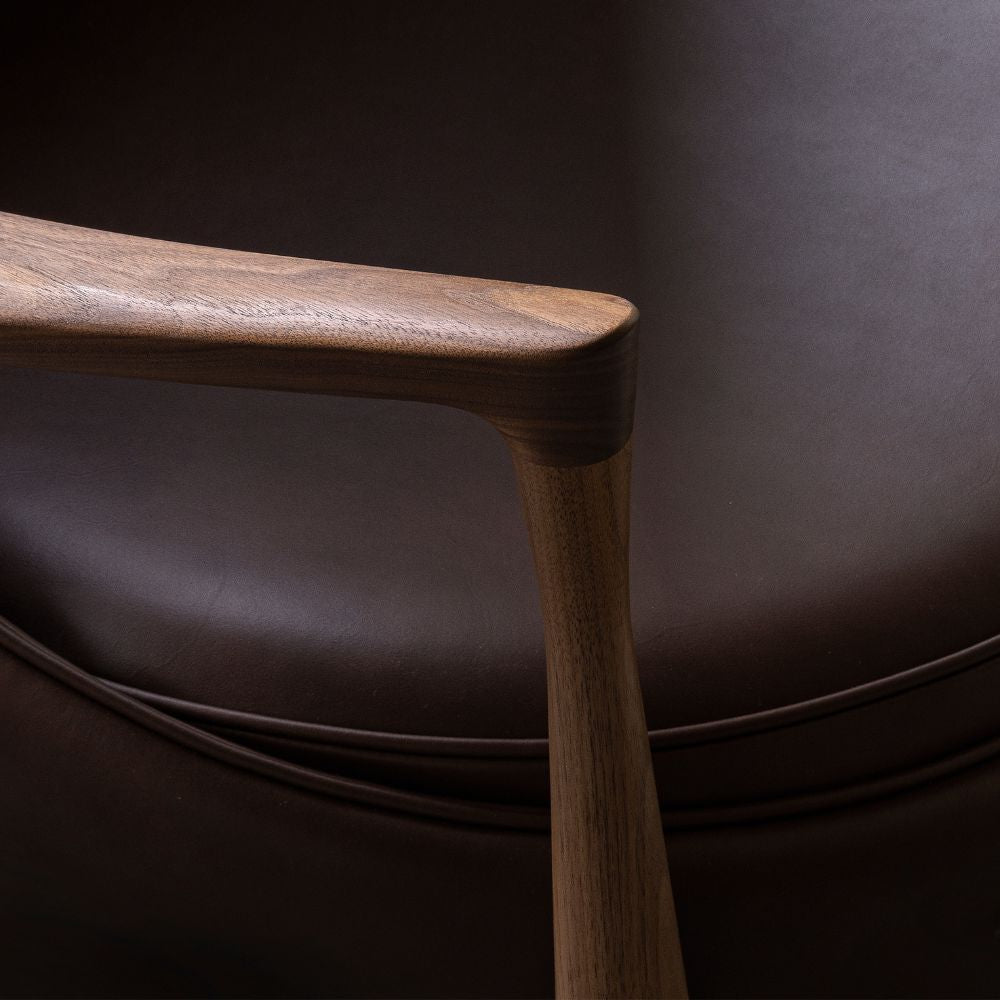 Elizabeth Lounge Chair by Ib Kofod-Larsen Walnut Arm Detail