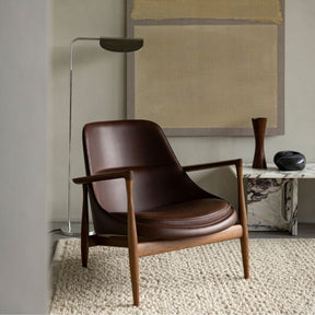Icons by Menu Elizabeth Lounge Chair by Ib Kofod-Larsen in Living Room with with Floor Lamp