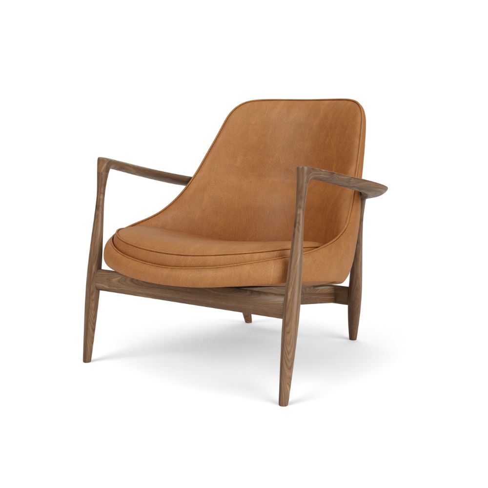 Icons by Menu Elizabeth Lounge Chair with Dunes Cognac 21000 Leather by Ib Kofod-Larsen