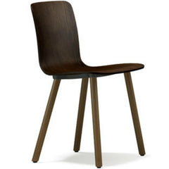 Jasper Morrison HAL Ply Wood Chair Dark Oak Seat Natural Oak Base Vitra