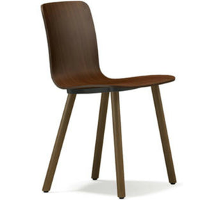 Jasper Morrison HAL Ply Wood Chair Walnut Seat Natural Oak Base Vitra