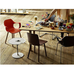Jasper Morrison HAL Wood Armchair at Barber Osgerby Wood Table along with Hal Leather Chair Vitra