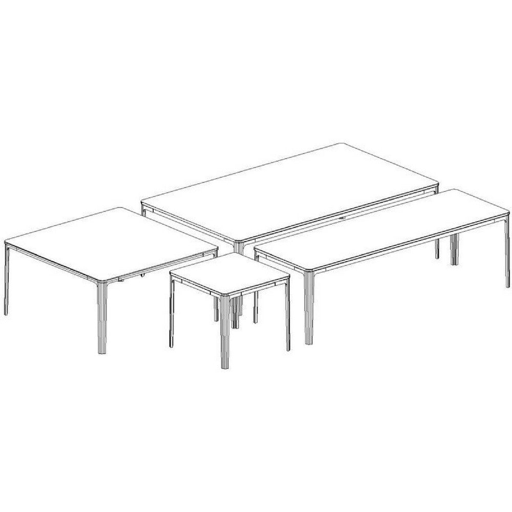 4 Sizes of the Jasper Morrison Plate Table from Vitra
