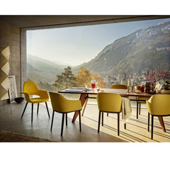 Softshell Chairs Bright Yellow in Room with Table Solvay
